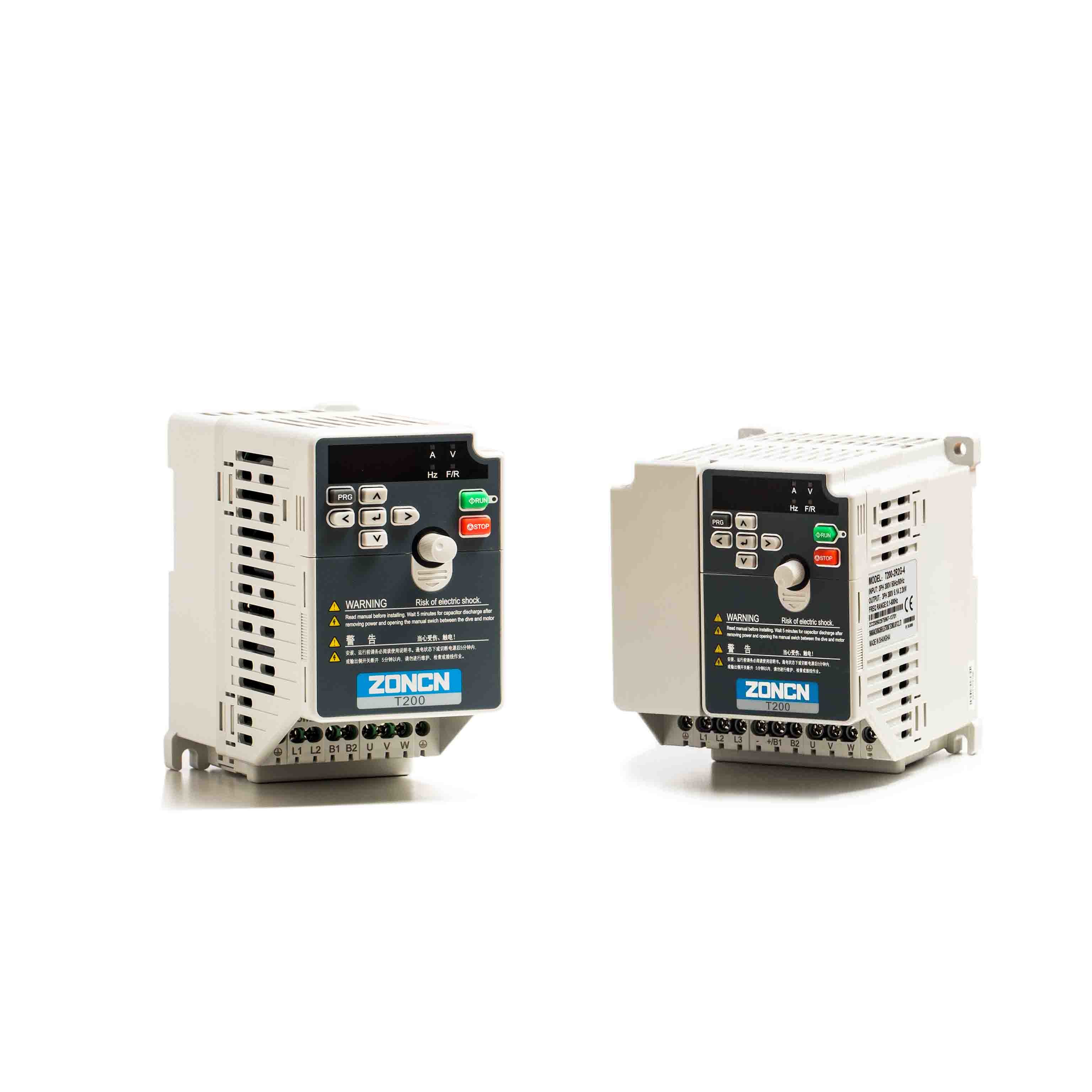 ZONCN T200 Series Variable Frequency Drives AC Inverter Low Voltage 2.2kw