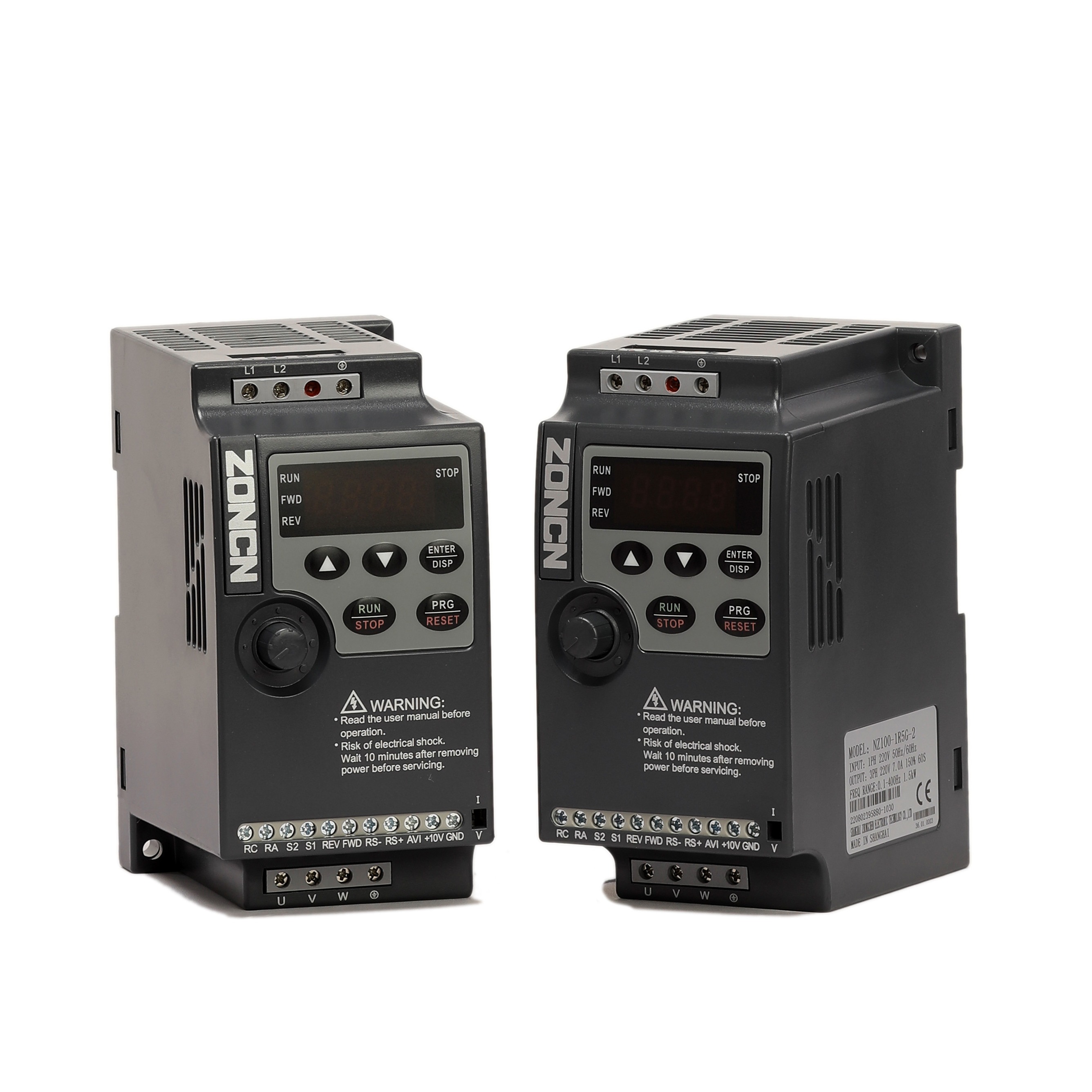 Low Voltage 220v 1ph Input 3ph Output Vfd Inverter 1hp 2hp Variable Frequency Drive 0.75kw 1.5kw