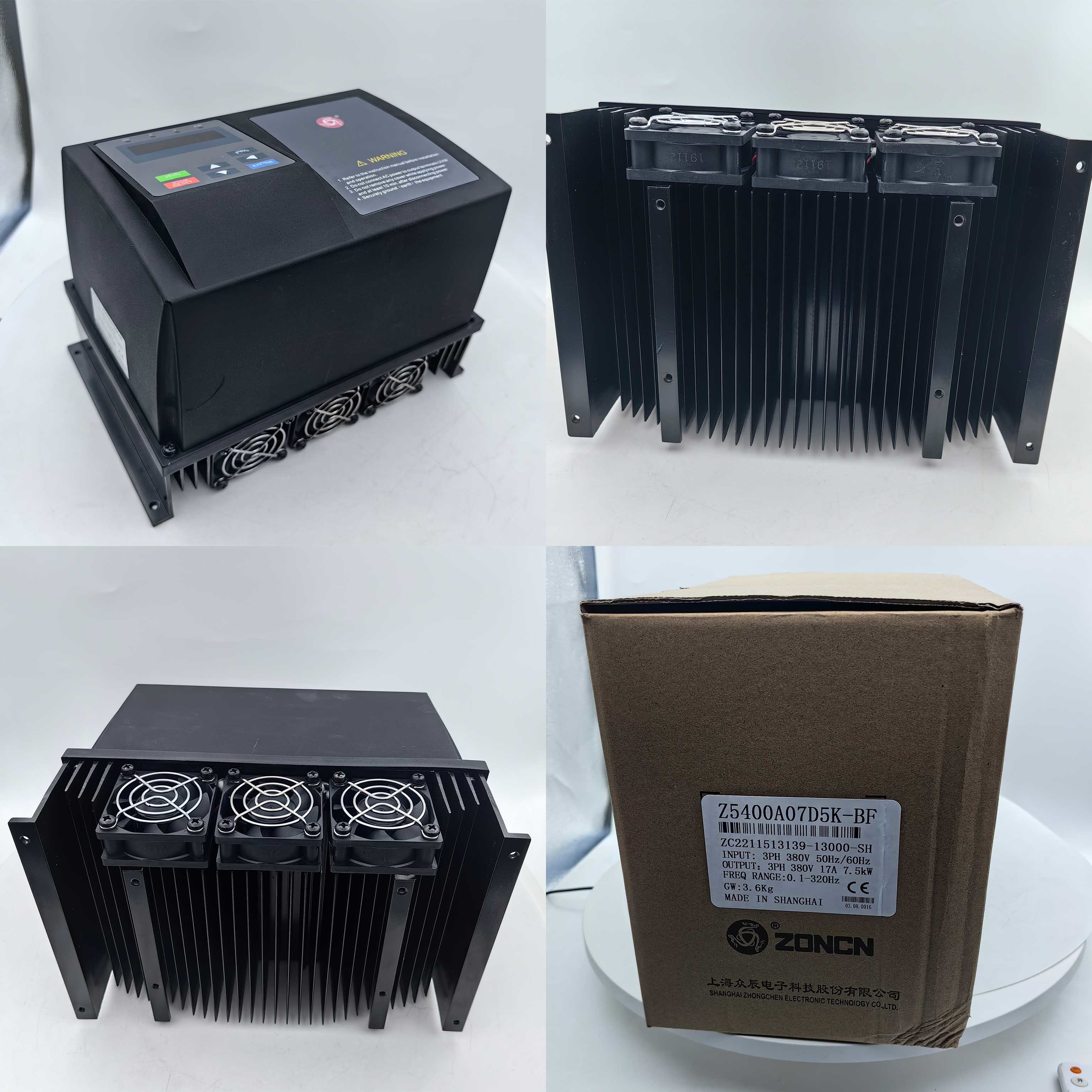 Low Voltage Frequency Vfd Inverter ZONCN 380V 1.5KW Variable Frequency Drives