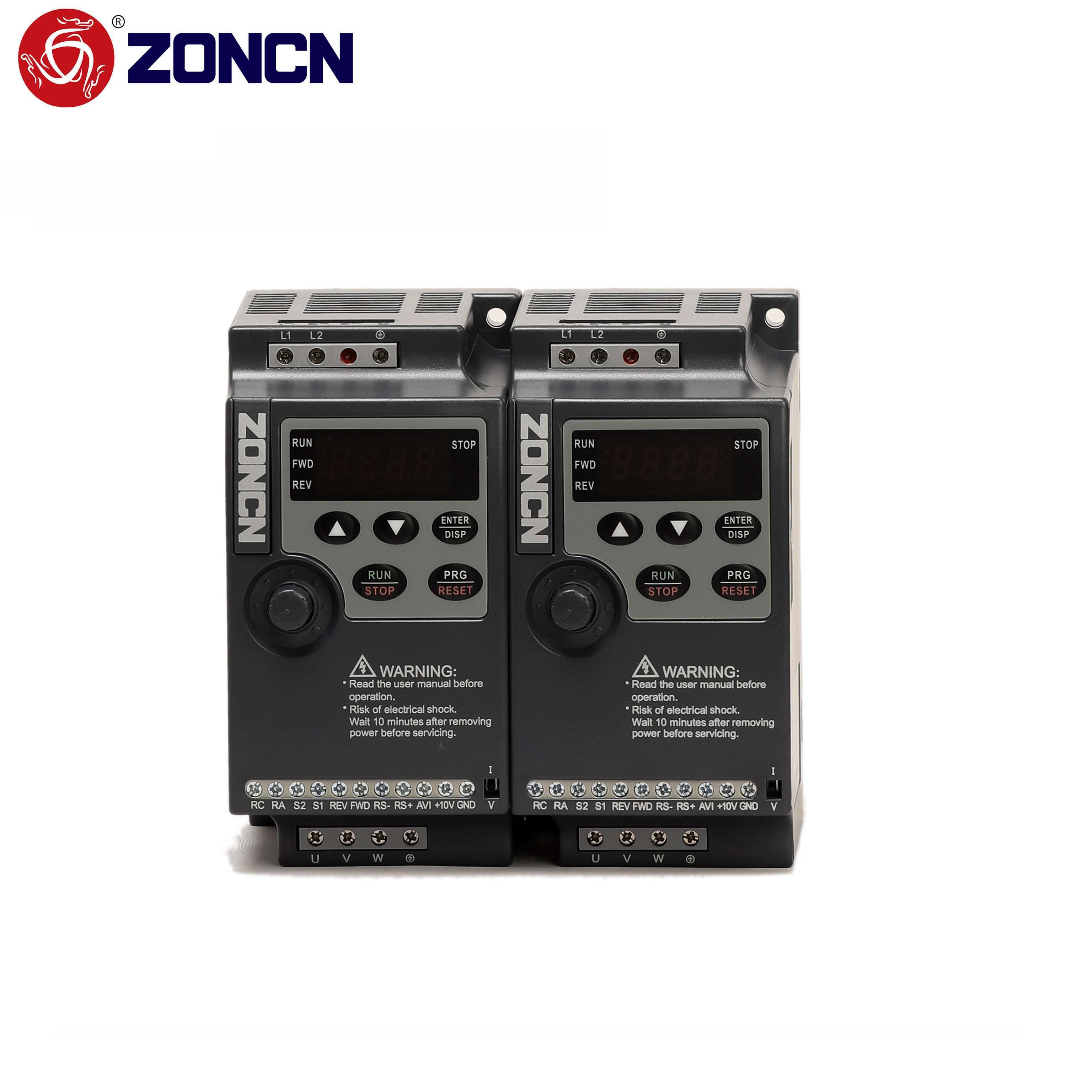 Low Voltage Frequency Ac Drives 220v 1.5kw Inverters Via RS485 ZONCN NZ100 Series